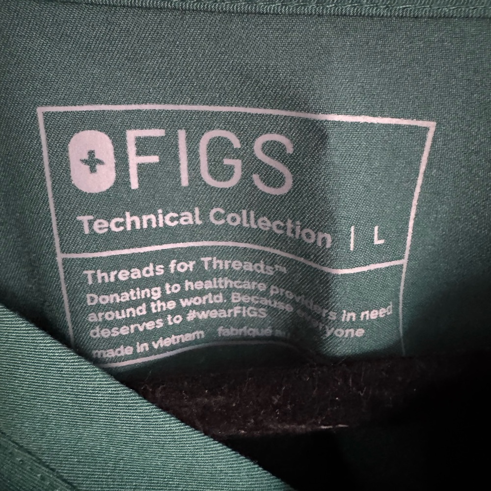 FIGS Scrubs Set Green Technical Collection Top L Bottom XL Jogger Pants - Picture 4 of 9